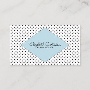 Blue Modern Stars Business Card Telefonnummerkarte