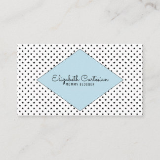 Blue Modern Stars Business Card Telefonnummerkarte