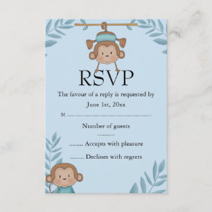 Blue Monkey UAWG RSVP Karte
