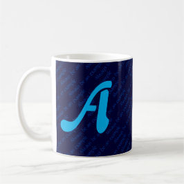 Blue Monogram BEST ROLE MODELL Custom Scripting Kaffeetasse