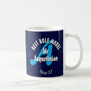 Blue Monogram BEST ROLE MODELL Custom Scripting Kaffeetasse