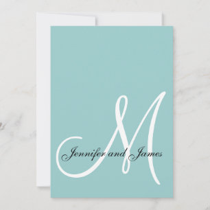 Blue Monogram Initial 2013 Einladung zur Hochzeit