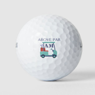 Blue Monogram Initial Golfball