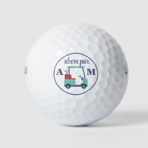 Blue Monogram Initial Golfball