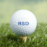 Blue Monogram Initials Personalisiert Golfball<br><div class="desc">Eigene Golfbälle machen großartige Geschenke für jede Anlässe. Dieses Design enthält einen blauen Blocktext im Monogramm-Stil. Sie können den Text mit beliebigen Initialen oder Formulierungen Ihrer Wahl anpassen. #golflover</div>