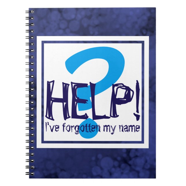 Blue Monogram Parody Notizblock (Vorderseite)