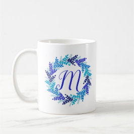 Blue Monogram Ursprüngliche Weihnachtskraut Tasse