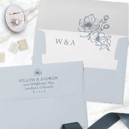 Blue Monogram Wedding