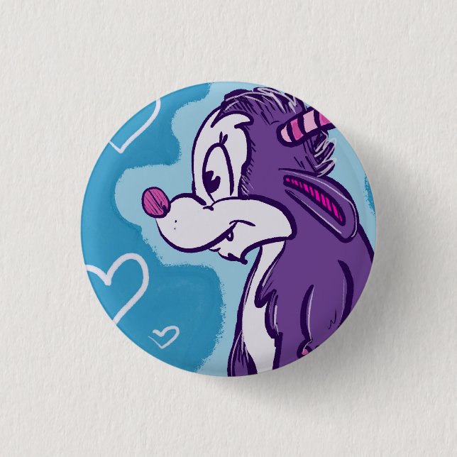 Blue Monster Thingy Button (Vorderseite)