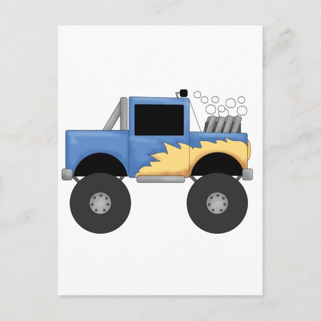 Blue Monster Truck Tshirts und Geschenke Postkarte (Vorderseite)