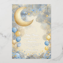 Blue Moon and Stars Baby Dusche