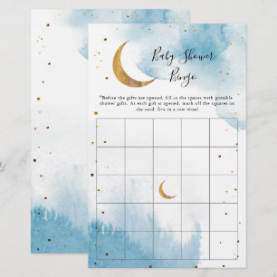 Blue Moon Baby Dusche Bingo Spiel