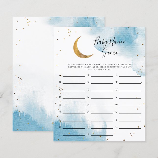 Blue Moon Baby Name Duschspiel (Vorne/Hinten)