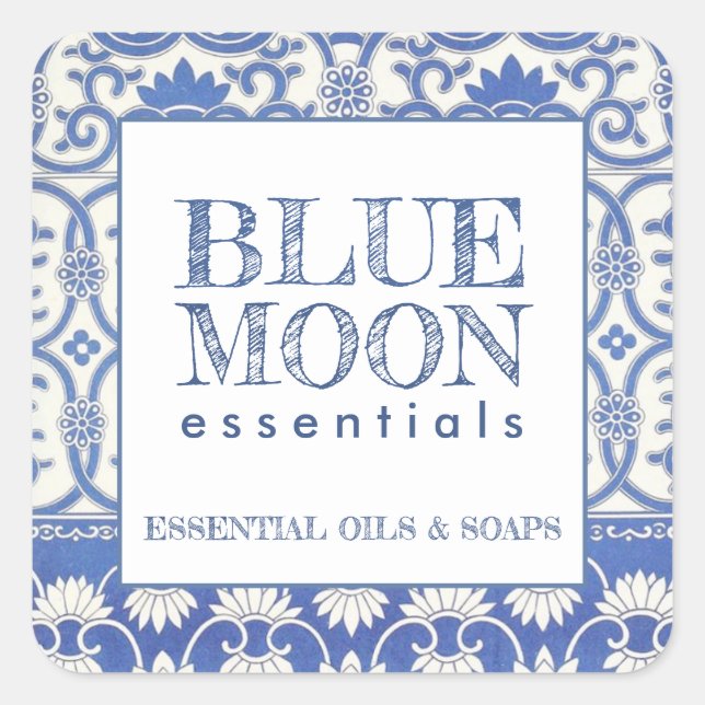 Blue Moon Beauty Products Label Aufkleber (Vorderseite)
