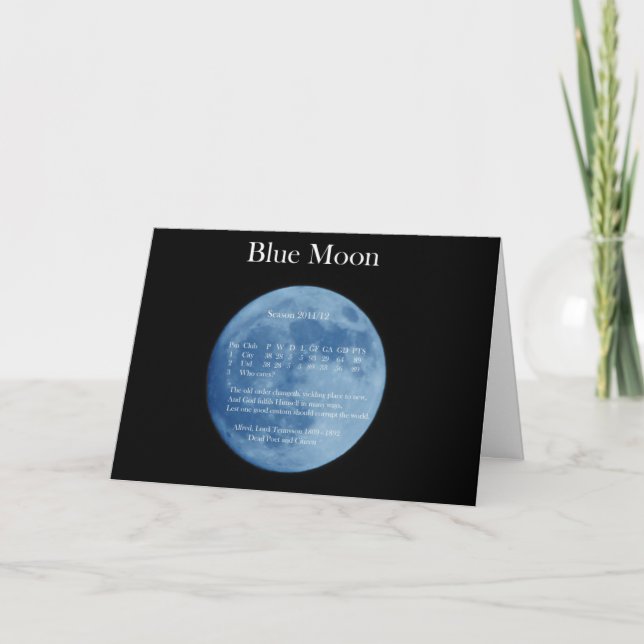Blue Moon Birthday Card Karte (Vorderseite)