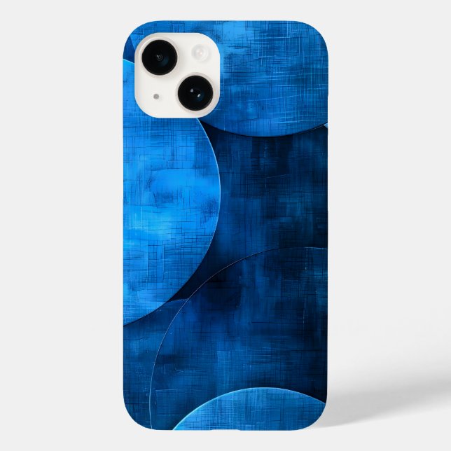 Blue Moon Circles Case-Mate iPhone 14 Hülle (Rückseite)