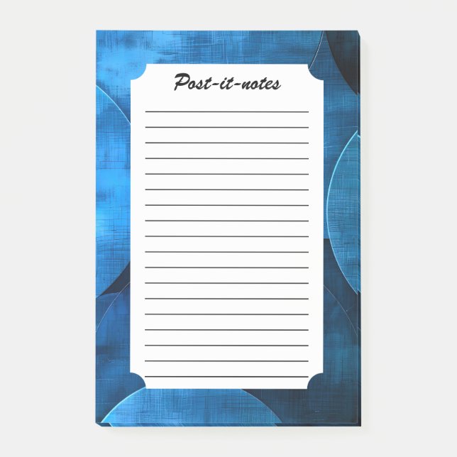 Blue Moon Circles Post-it Klebezettel (Vorderseite)