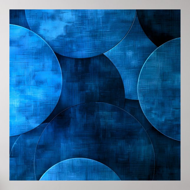 Blue Moon Circles Poster (Vorne)