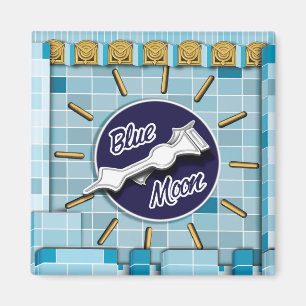 Blue Moon Clock Tower Magnet