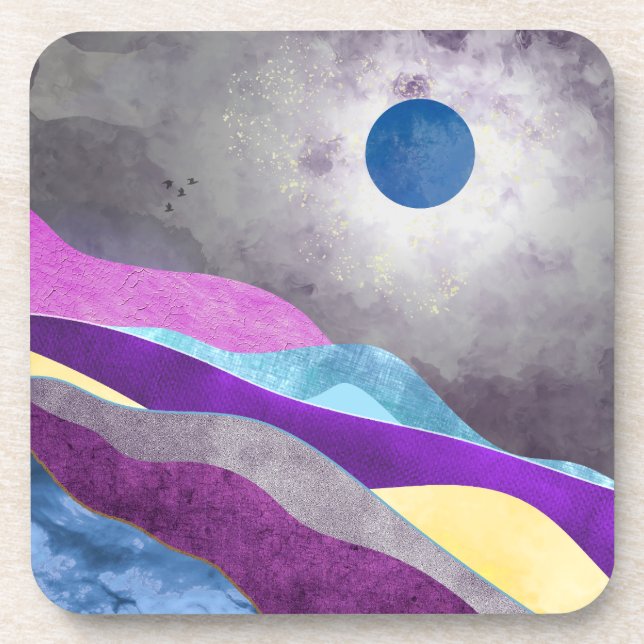 Blue Moon Getränkeuntersetzer (Vorderseite)