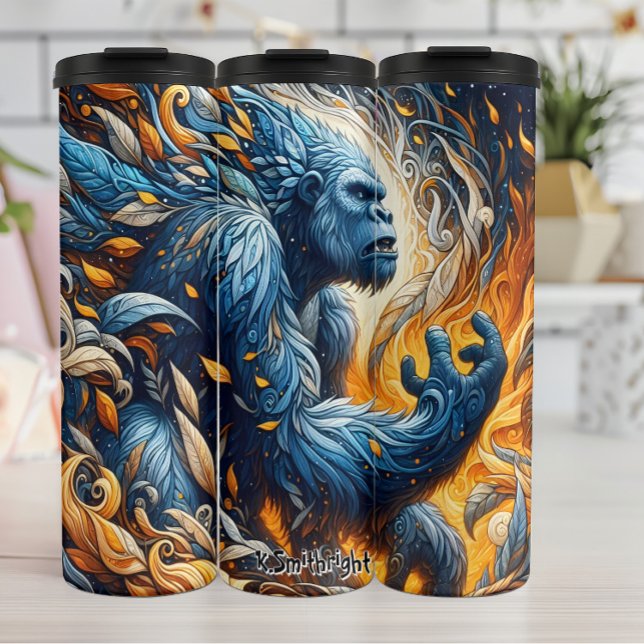 Blue Moon Gorilla Spirit Thermosbecher (Von Creator hochgeladen)