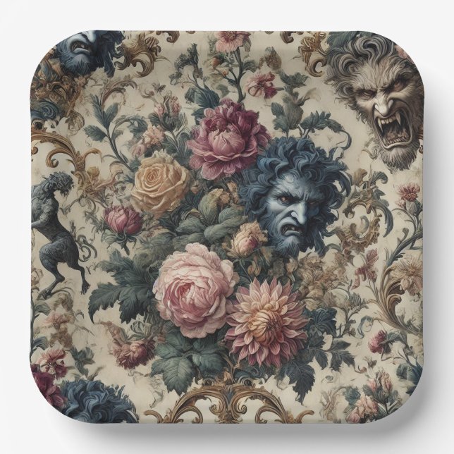 Blue Moon Grimoire – Gothic Victorian Pappteller (Vorderseite)