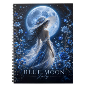 Blue Moon Lady Dark Version Premium Notizbuch Notizblock