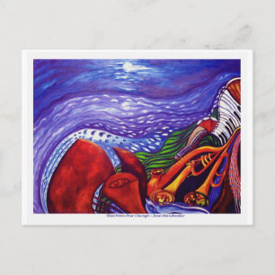 Blue Moon Over Chicago POST CARD Postkarte