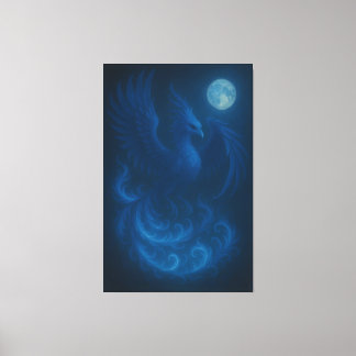 Blue Moon Phoenix · Fine Art Canvas Print Leinwanddruck