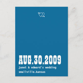 Blue Moon Save the Date Ankündigungspostkarte