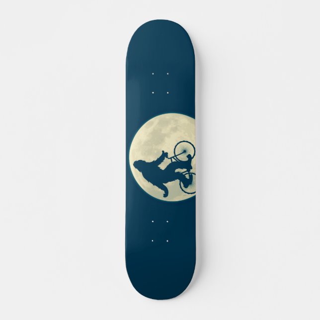 BLUE MOON SQUATUR AUF DEM FAHRRAD SKATEBOARD (Vorne)