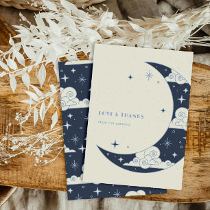 Blue Moon & Stars Himmlische Hochzeit Danke