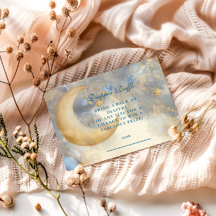 Blue Moon und Stars Diapper Raffle Begleitkarte