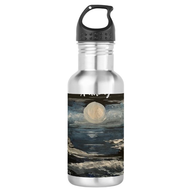 Blue Moon Water Flasche Edelstahlflasche (Vorderseite)