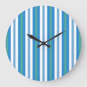 Blue Morning Glory Decksstuhl Streifenwall Uhr