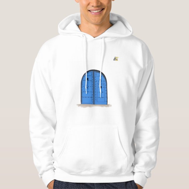 Blue Moroccan Door – Cozy Hoodie (Vorderseite)