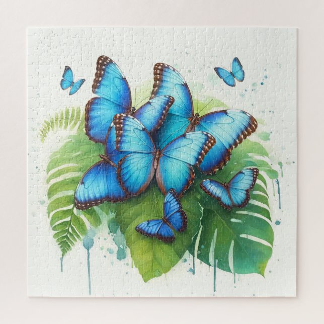 Blue Morpho Butterflies Gathering REF256 - Waterco (Vertikal)