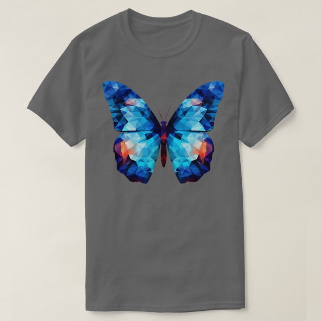 Blue Morpho Butterfly 16 T-Shirt (Design vorne)