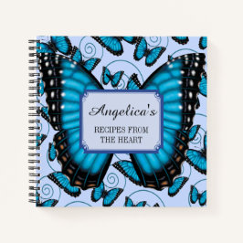 Blue Morpho Butterfly 2 Rezept Notizbuch
