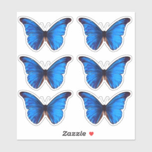 Blue Morpho Butterfly   Custom Cut Vinyl Aufkleber