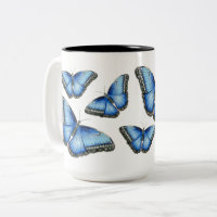 Blue Morpho Butterfly Illustration