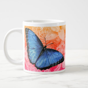 Blue Morpho Butterfly Jumbo-Tasse