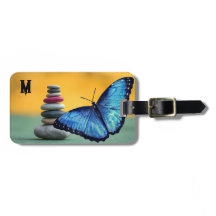 Blue Morpho Butterfly Monogram Name Letter
