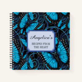Blue Morpho Butterfly Rezept Notizbuch