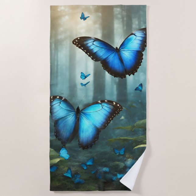 Blue Morpho Butterfly Strandtuch (Vorderseite)
