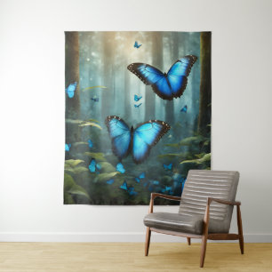 Blue Morpho Butterfly Wandteppich