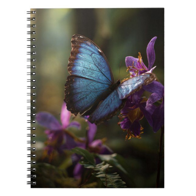 Blue Morpho Iris Notebook Notizblock (Vorderseite)