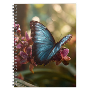 Blue Morpho Orchid Glow Notebook Notizblock