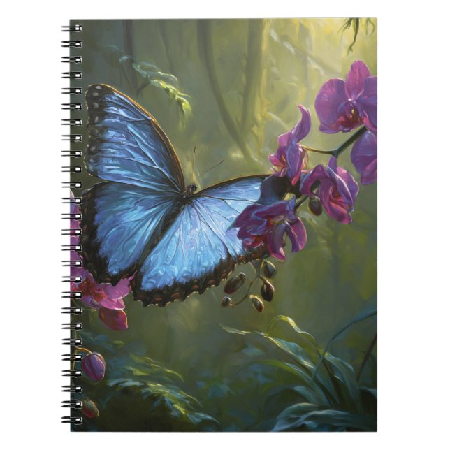 Blue Morpho Orchid-Notebook Notizblock (Vorderseite)