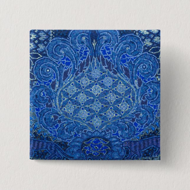 Blue Mosaic Detail, Deutschland Button (Vorderseite)